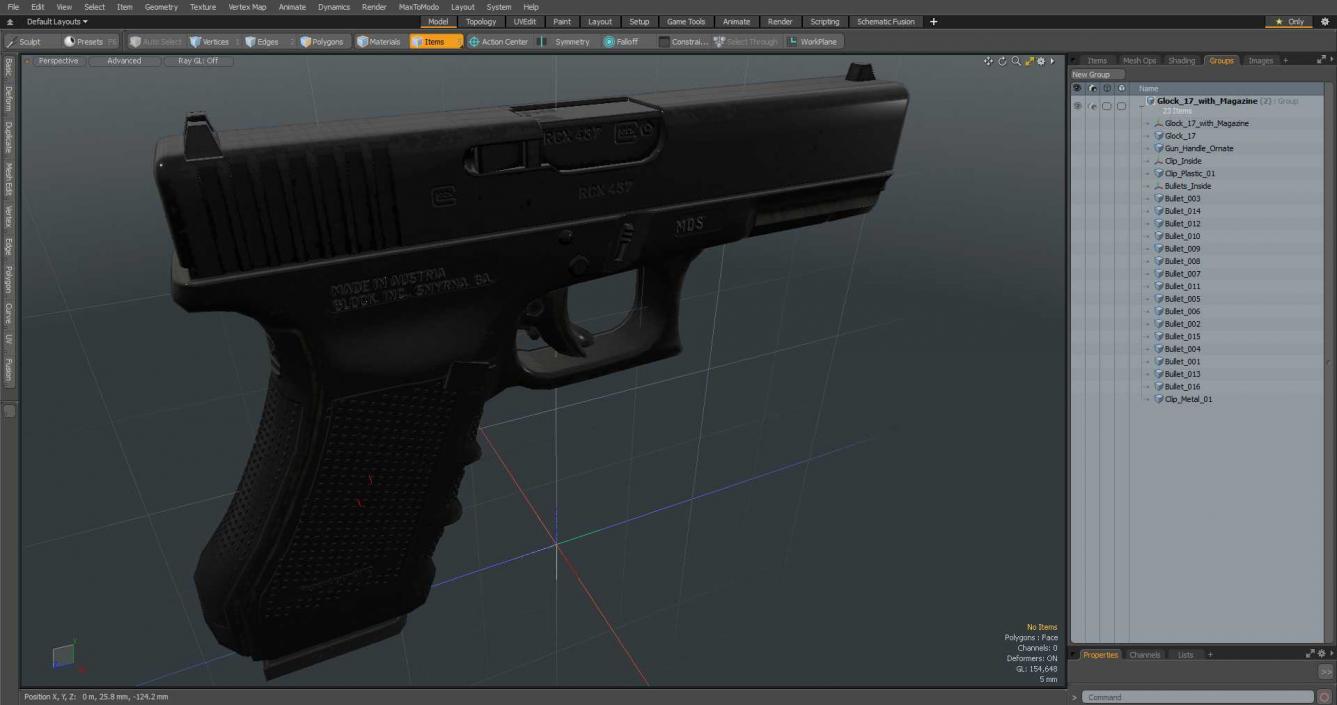 Glock 17 with Magazine 3D