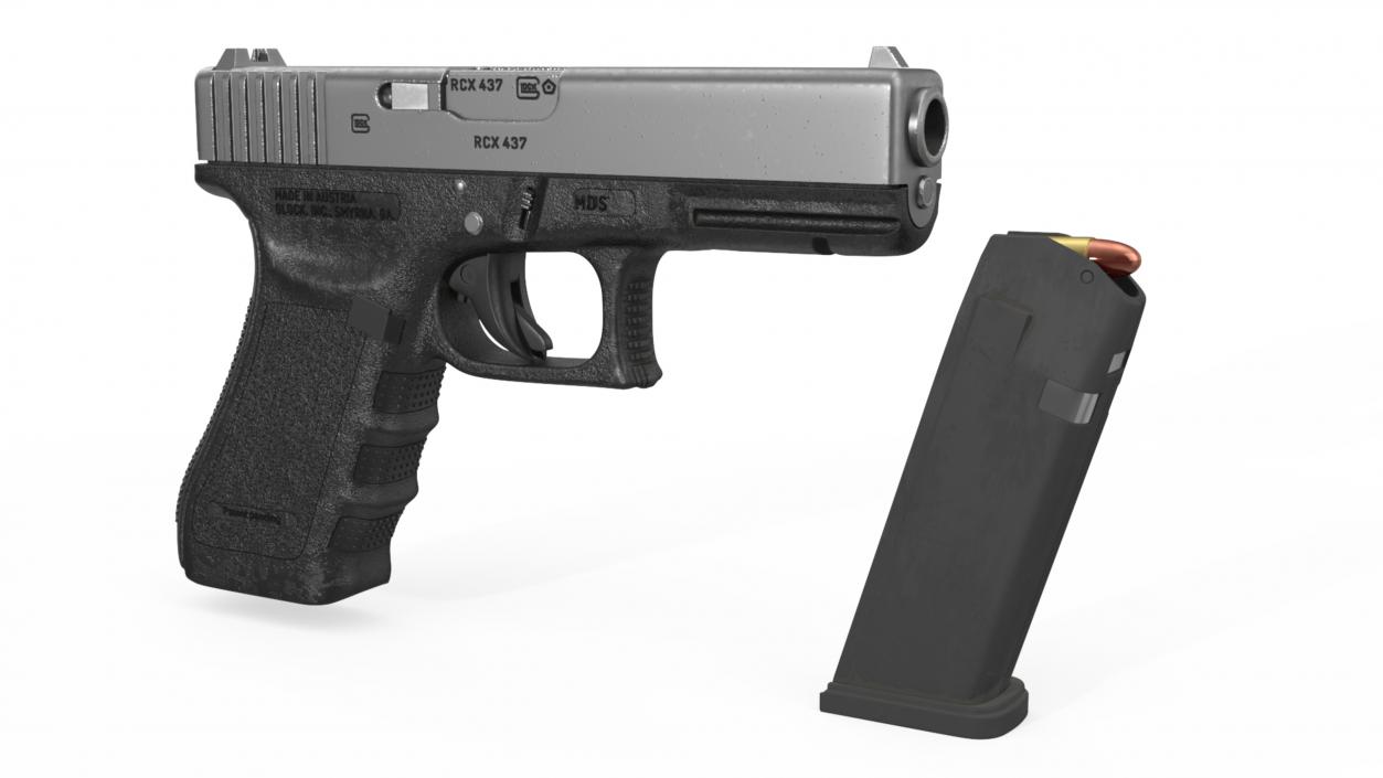 Glock 17 with Magazine 3D