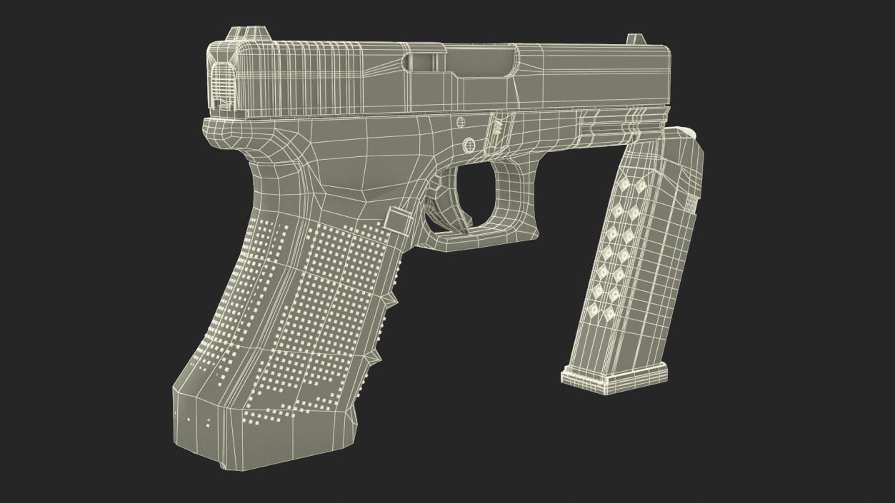 Glock 17 with Magazine 3D