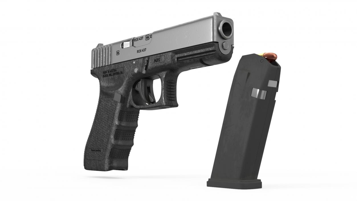 Glock 17 with Magazine 3D