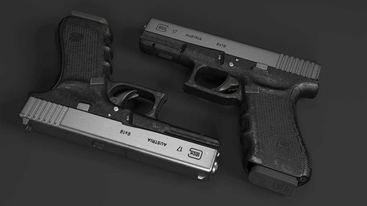 Glock 17 with Magazine 3D