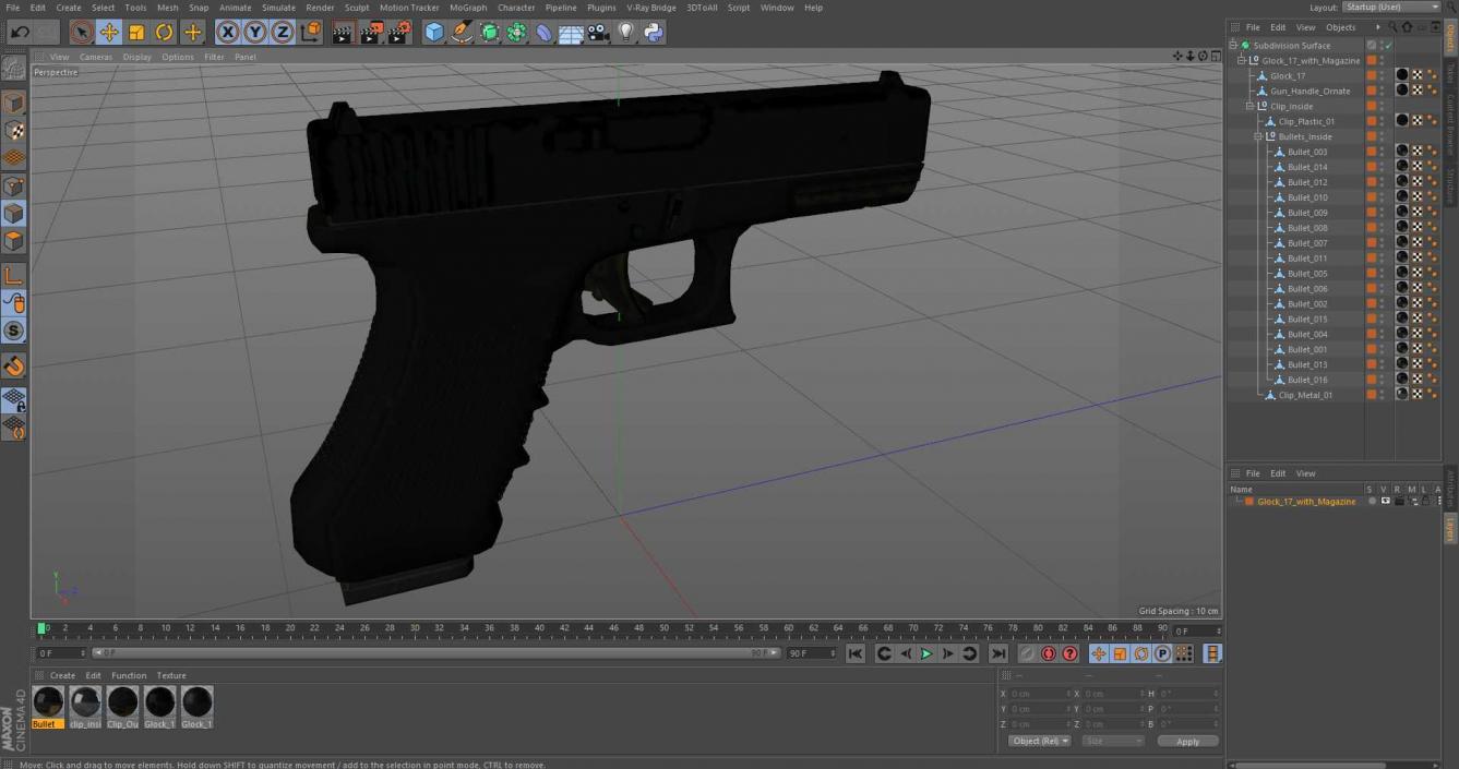 Glock 17 with Magazine 3D