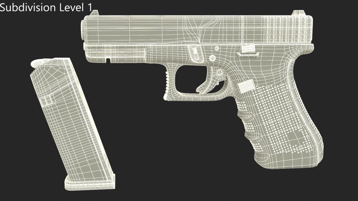 Glock 17 with Magazine 3D