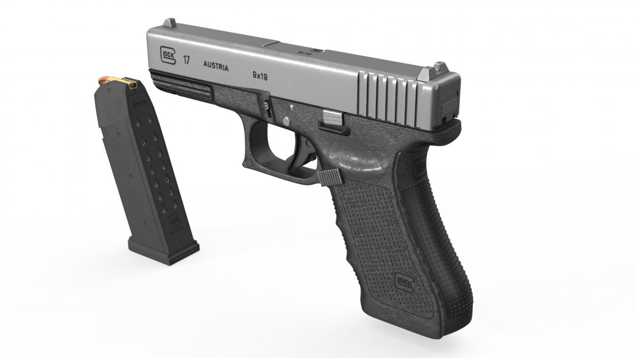 Glock 17 with Magazine 3D