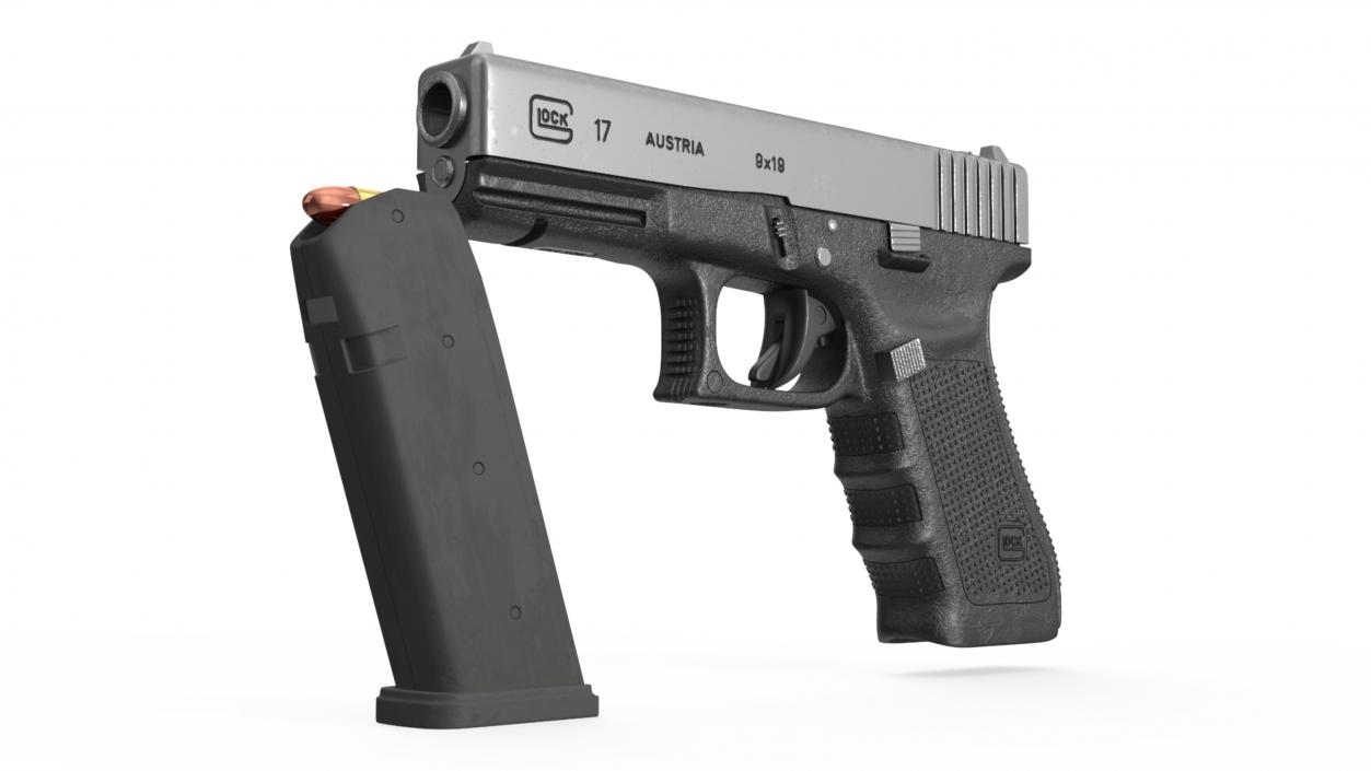 Glock 17 with Magazine 3D