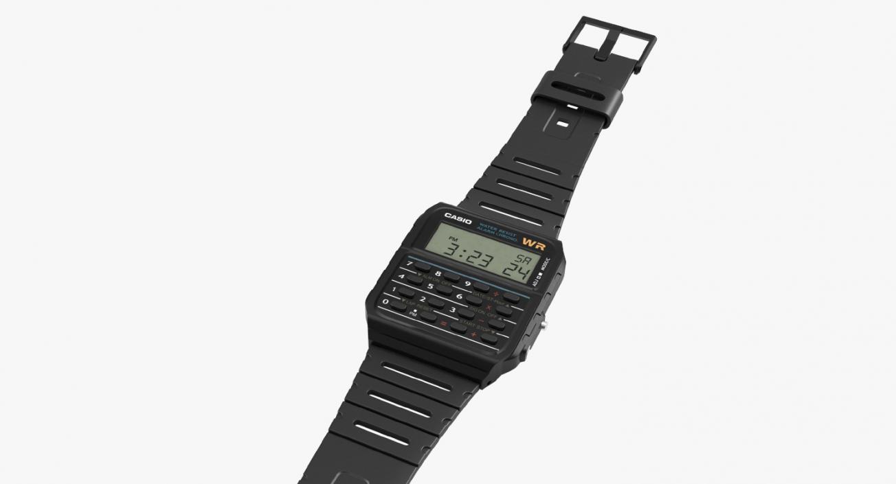 3D Casio Retro Calculator Watch model