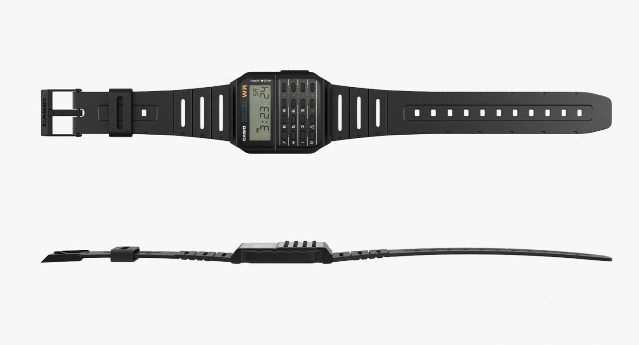 3D Casio Retro Calculator Watch model