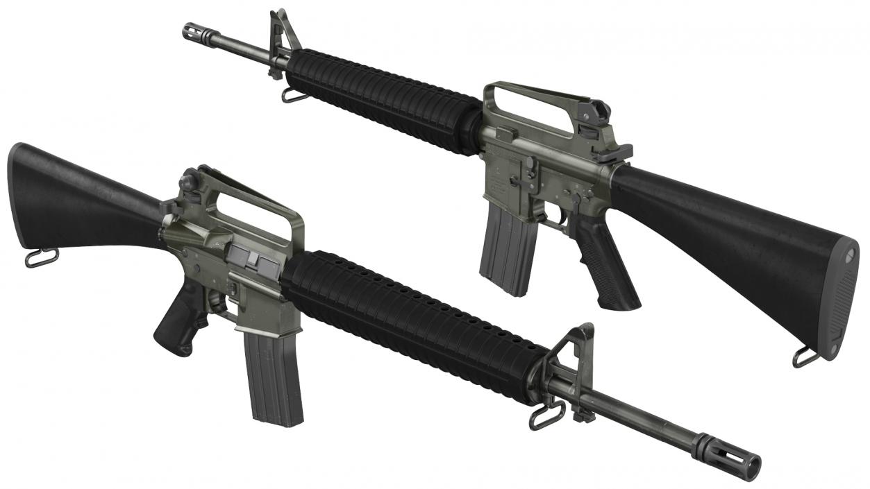 3D M16 A2 Modern Firearm