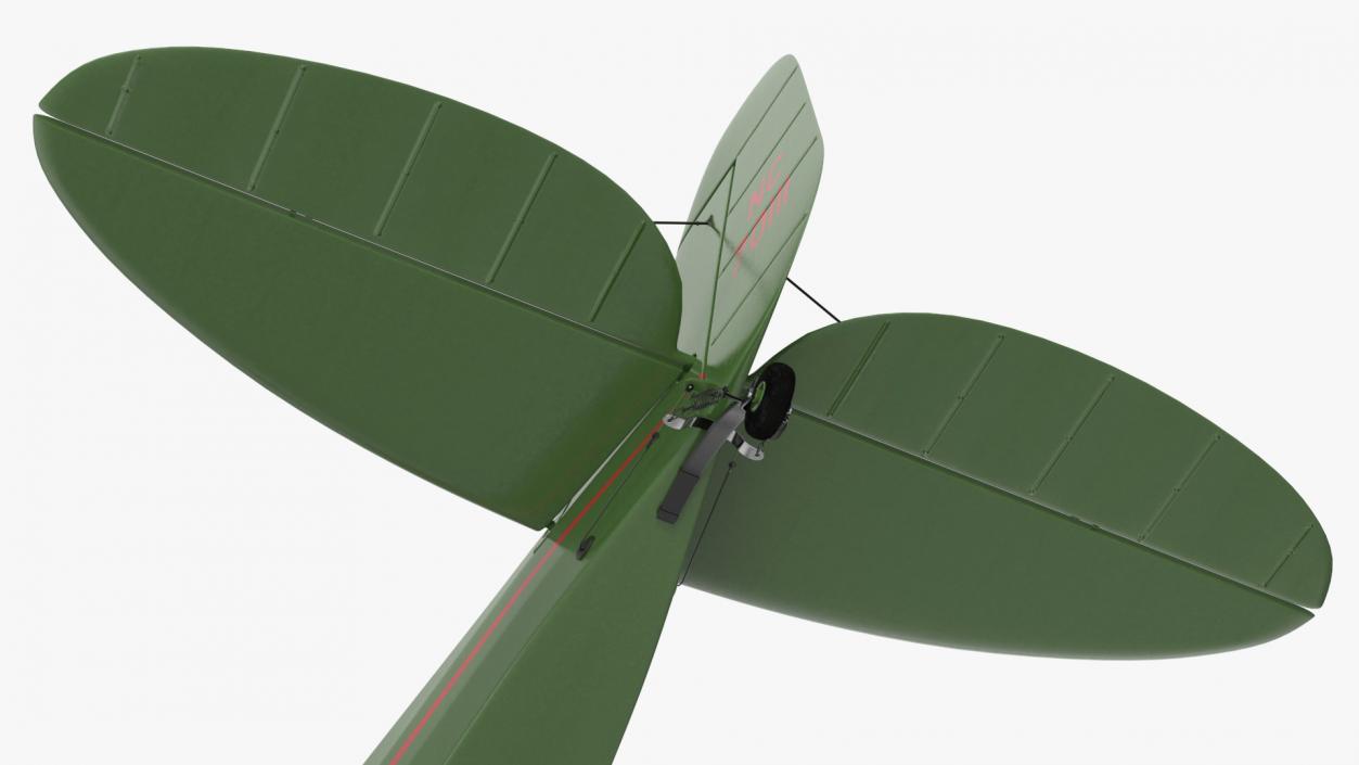 3D Private Aircraft Piper J-3 Rigged model