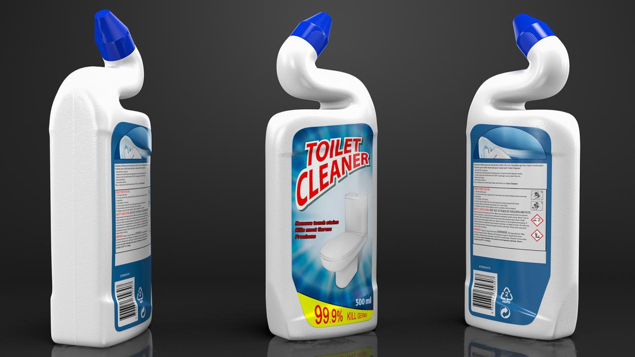 3D Toilet Bowl Cleaner Liquid