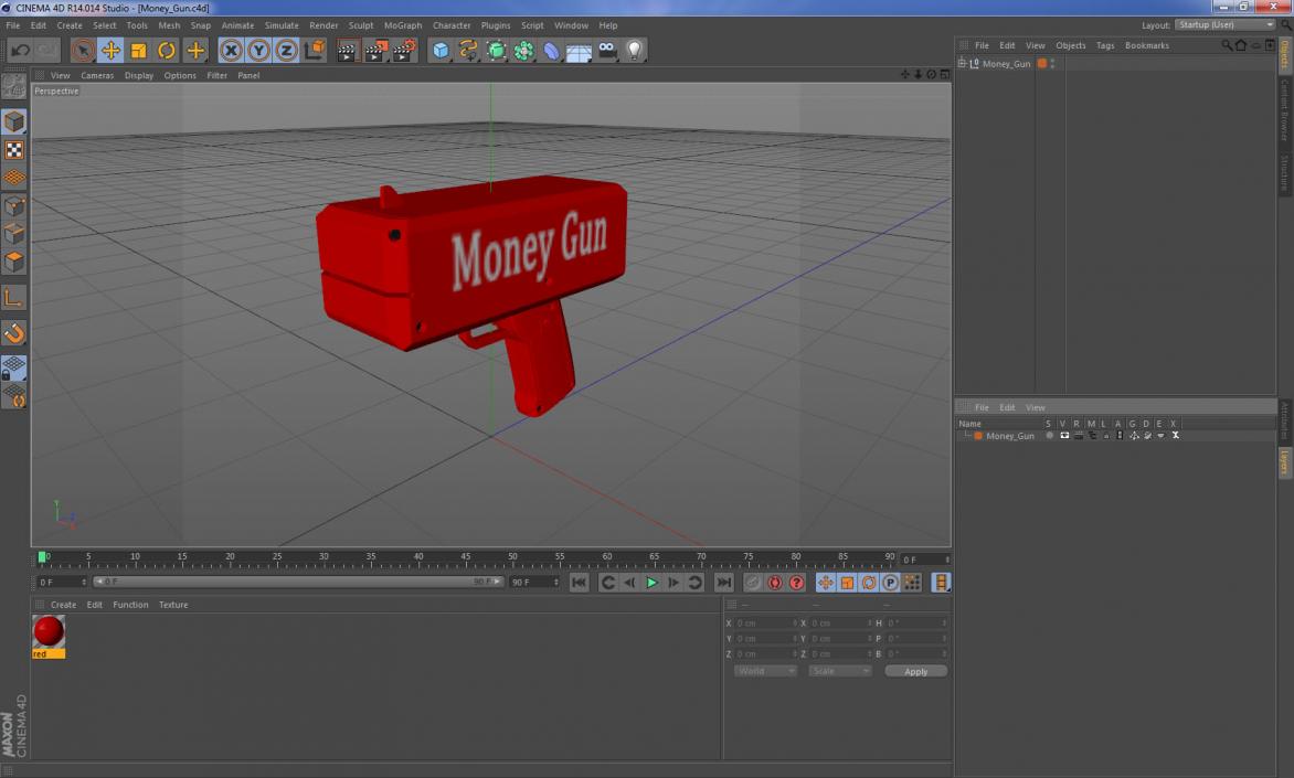 Money Gun 3D model