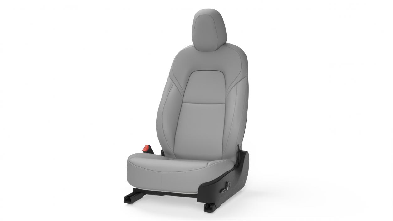 Car Front Left Seat Gray Leather 3D