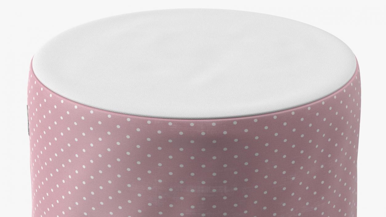 3D Freestanding Laundry Basket Pink Empty model