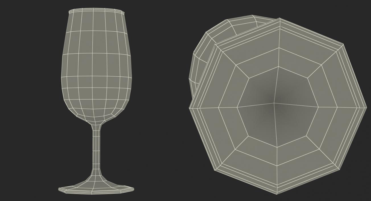 Red Wine Glass 3D model