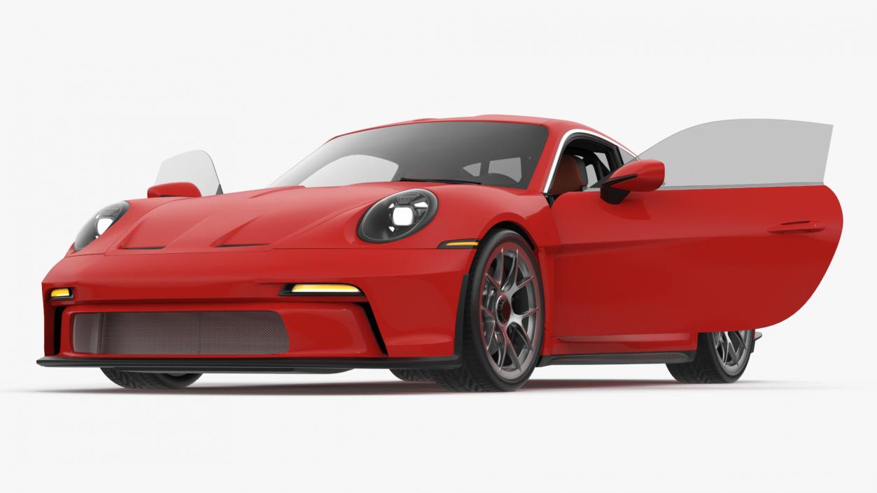 3D Realistic Red Sports Car 2