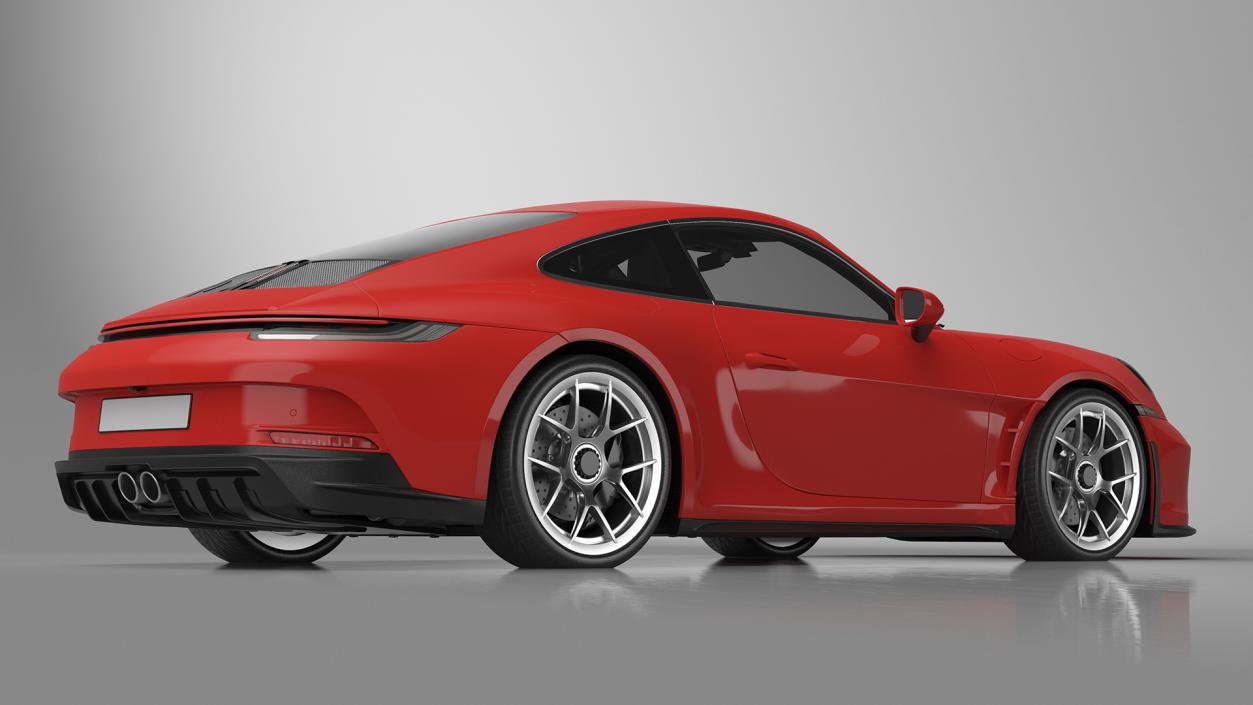 3D Realistic Red Sports Car 2