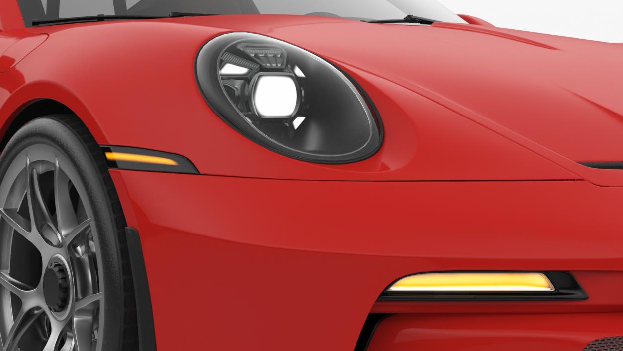 3D Realistic Red Sports Car 2