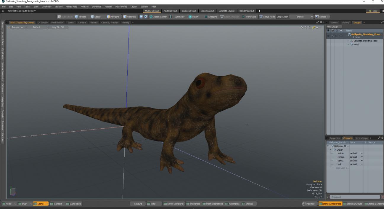 3D Gallipato Standing Pose model