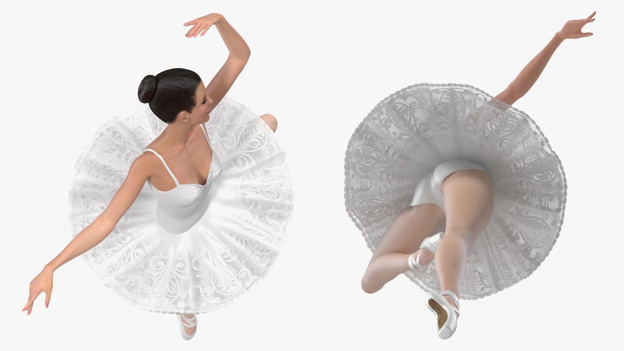 3D Ballerina Releve Pose