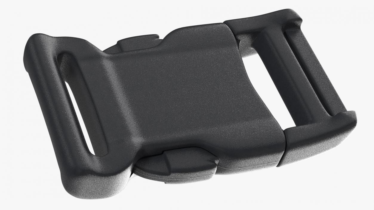 Contoured Side Release Plastic Buckle 3D