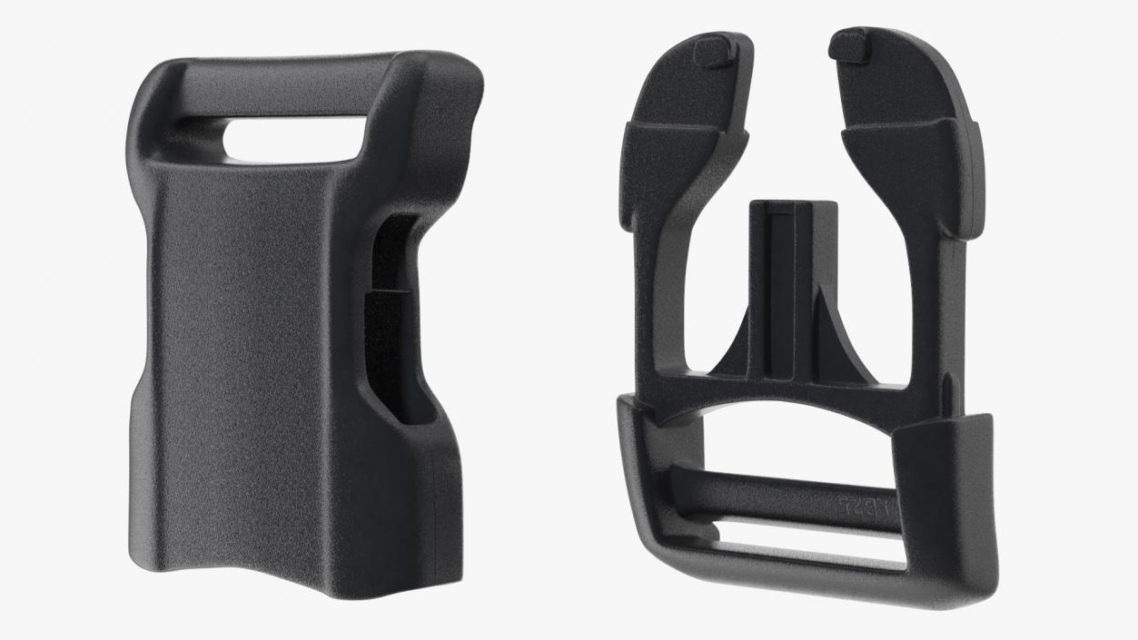 Contoured Side Release Plastic Buckle 3D