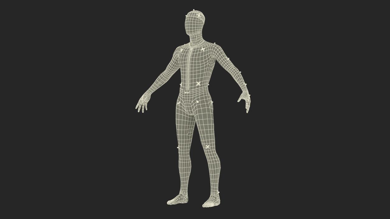 3D Motion Capture Suit Blue Rigged