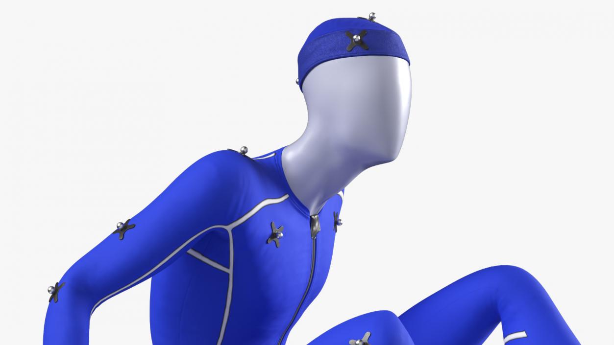 3D Motion Capture Suit Blue Rigged