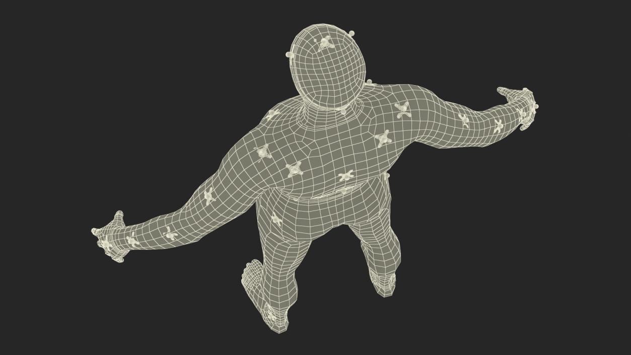 3D Motion Capture Suit Blue Rigged