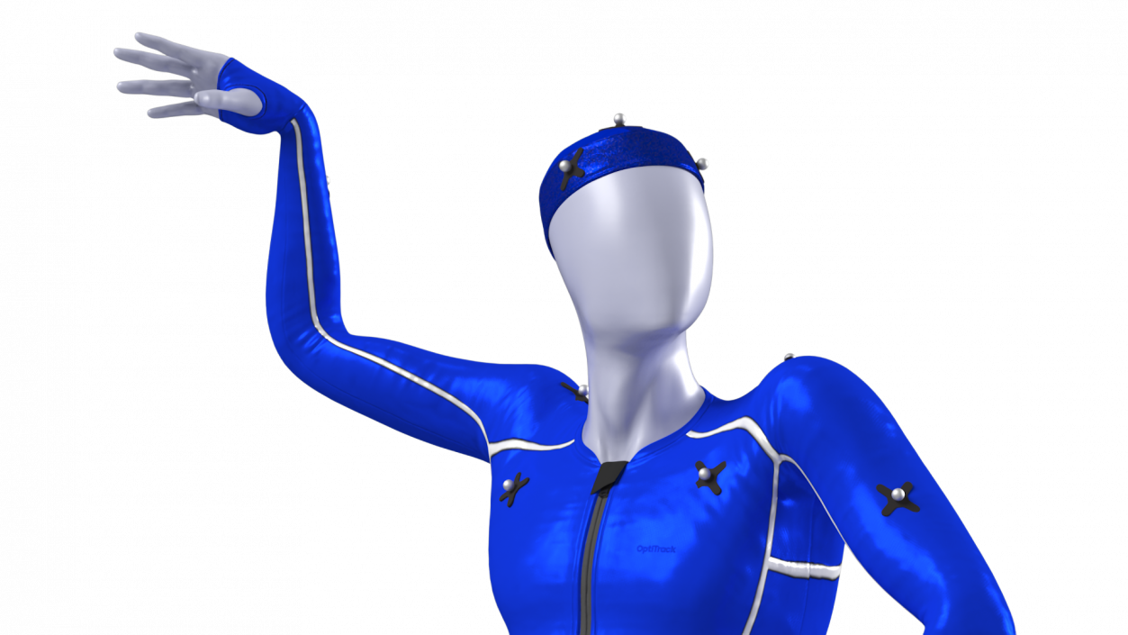 3D Motion Capture Suit Blue Rigged