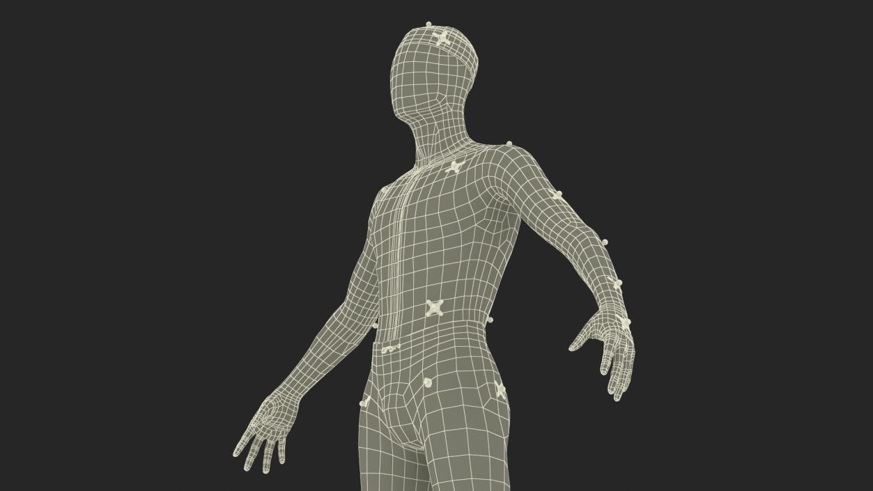 3D Motion Capture Suit Blue Rigged