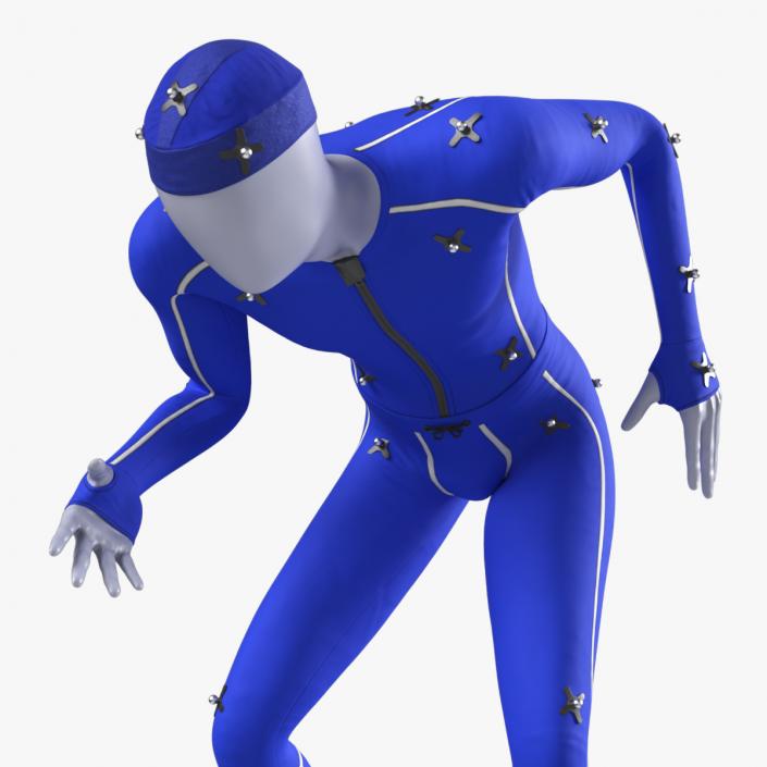 3D Motion Capture Suit Blue Rigged