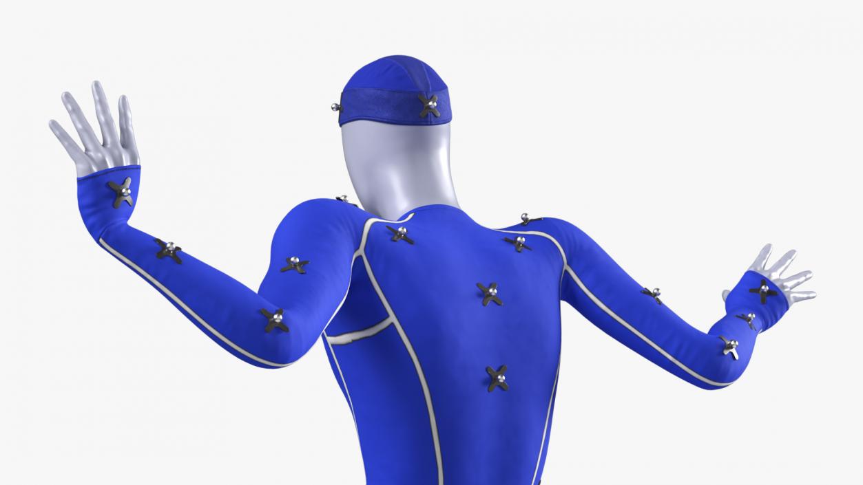 3D Motion Capture Suit Blue Rigged