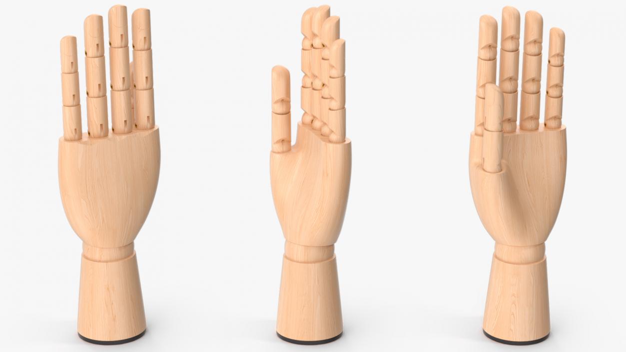 Mannequin Wooden Hand Light 3D