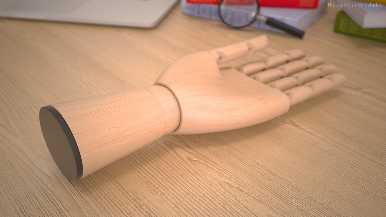 Mannequin Wooden Hand Light 3D