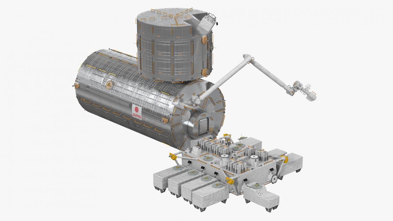 ISS JEM Science Module Kibo Rigged 3D model