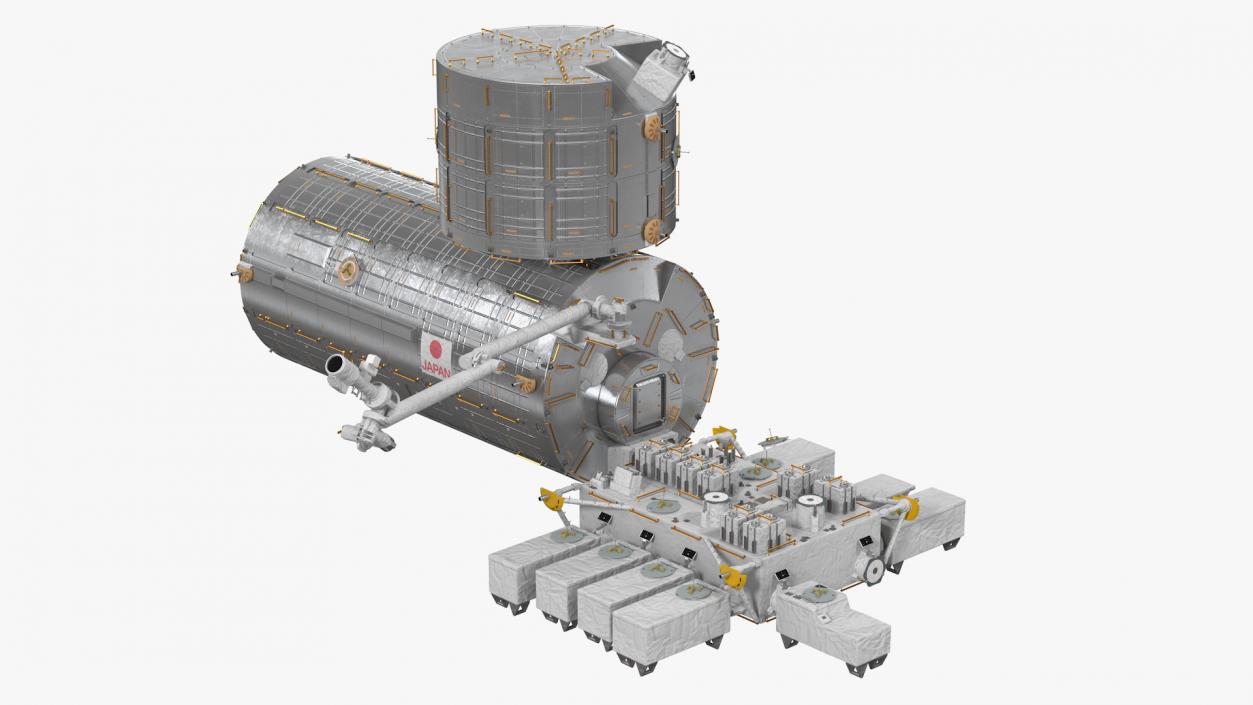 ISS JEM Science Module Kibo Rigged 3D model