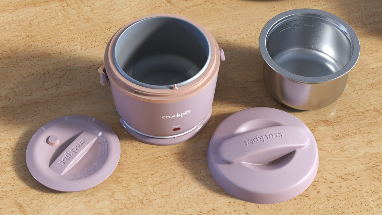 3D model Heater Lunch Box Crockpot Pink