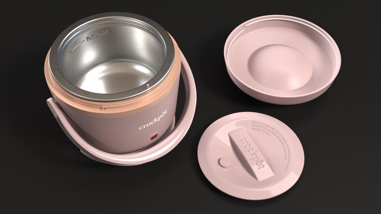 3D model Heater Lunch Box Crockpot Pink