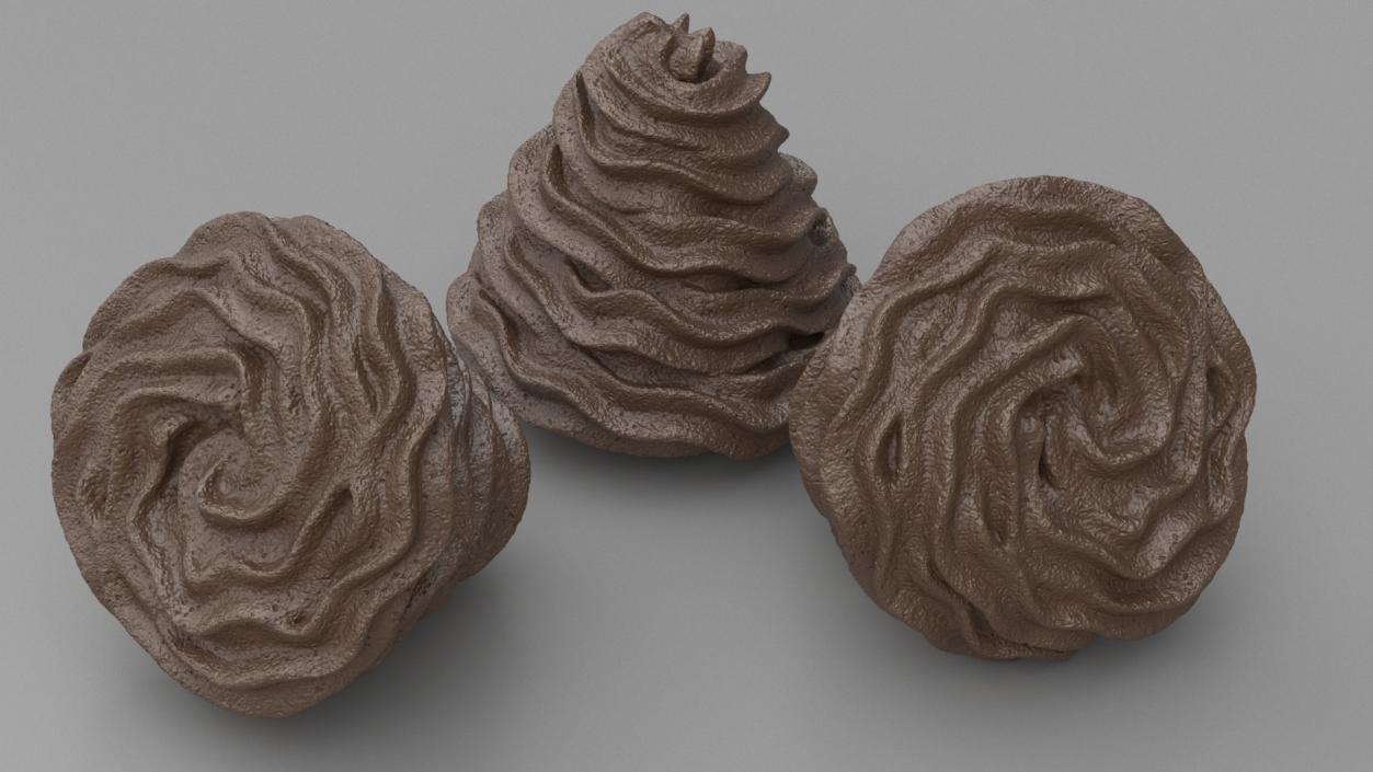 3D Chocolate Whipped Cream for 3D Print 2 model