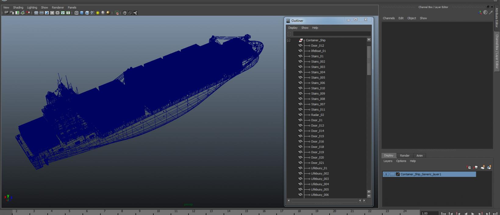 Container Ship Generic 3D