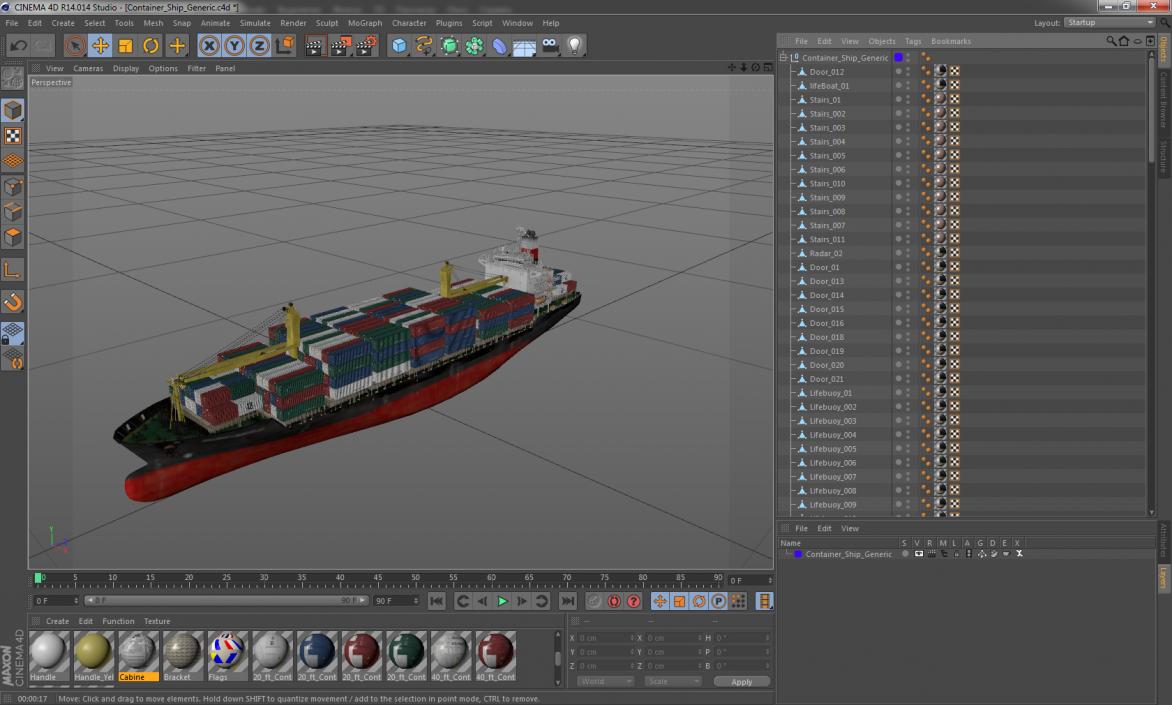 Container Ship Generic 3D