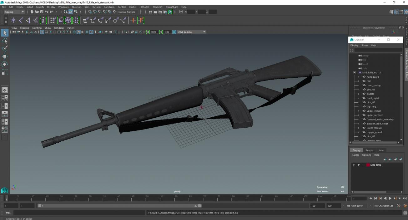 M16 Rifle(1) 3D