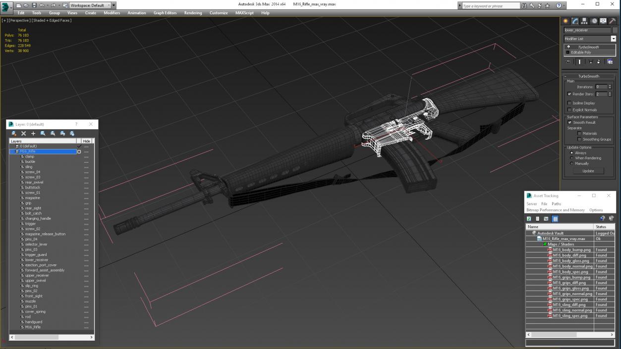 M16 Rifle(1) 3D