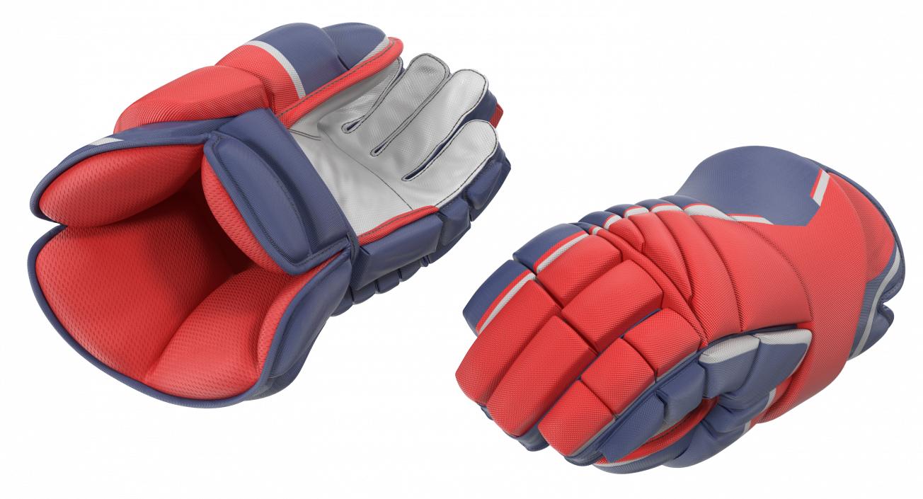 Hockey Player Gloves Rigged 3D