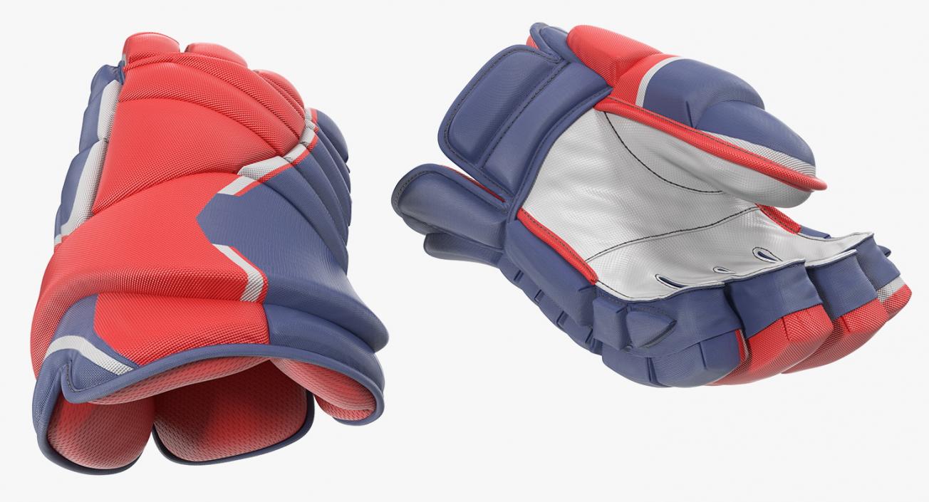 Hockey Player Gloves Rigged 3D