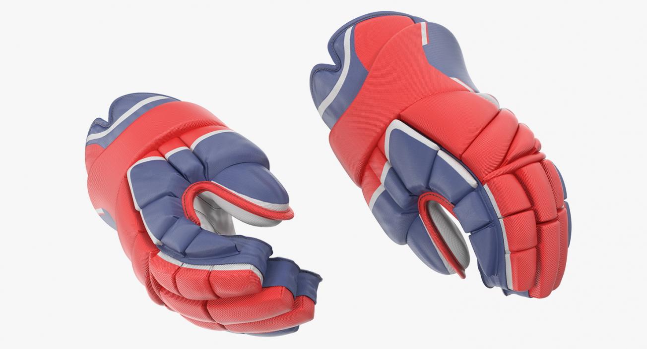 Hockey Player Gloves Rigged 3D