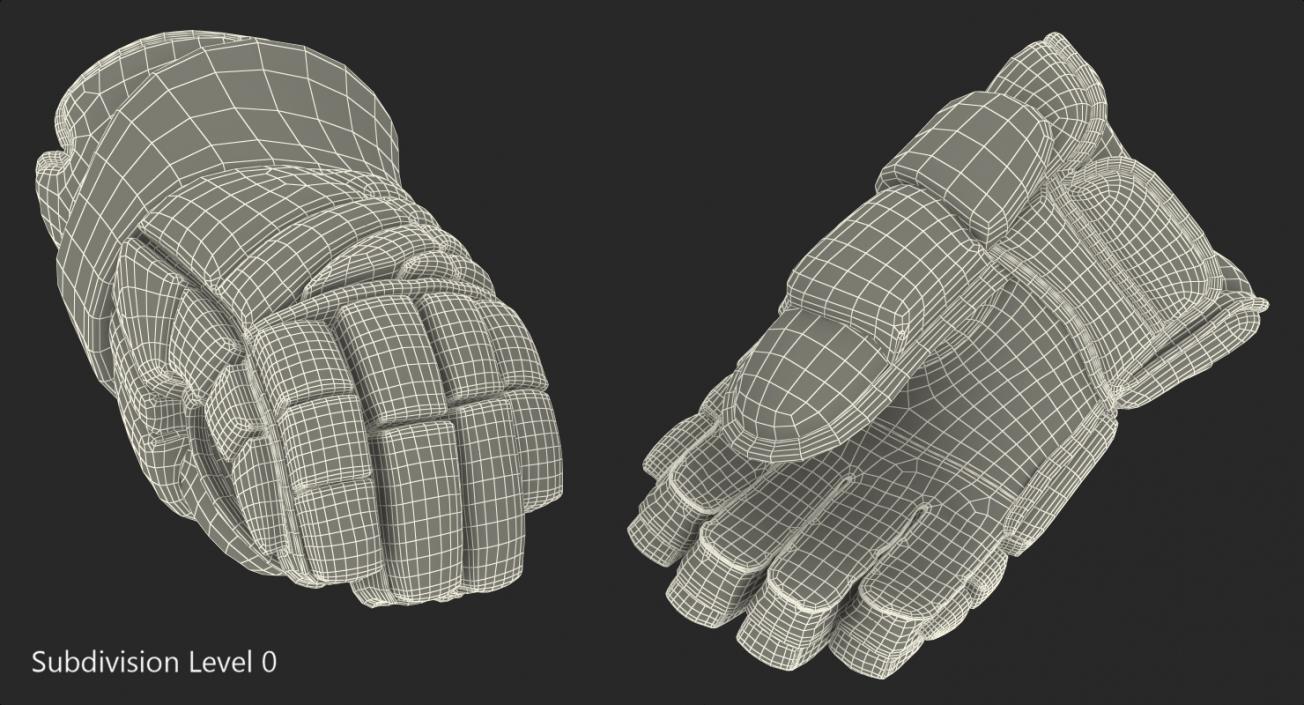 Hockey Player Gloves Rigged 3D