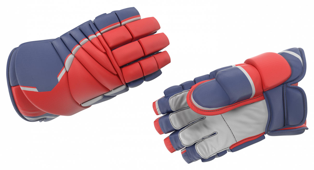 Hockey Player Gloves Rigged 3D