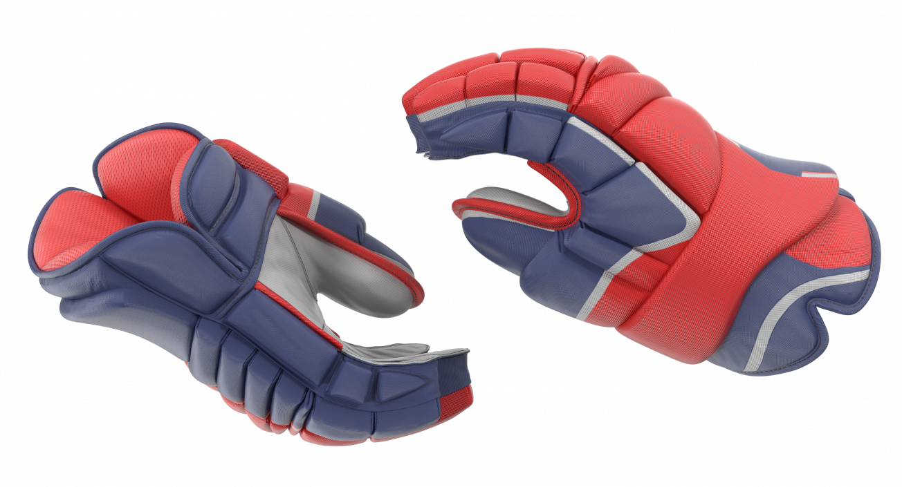 Hockey Player Gloves Rigged 3D