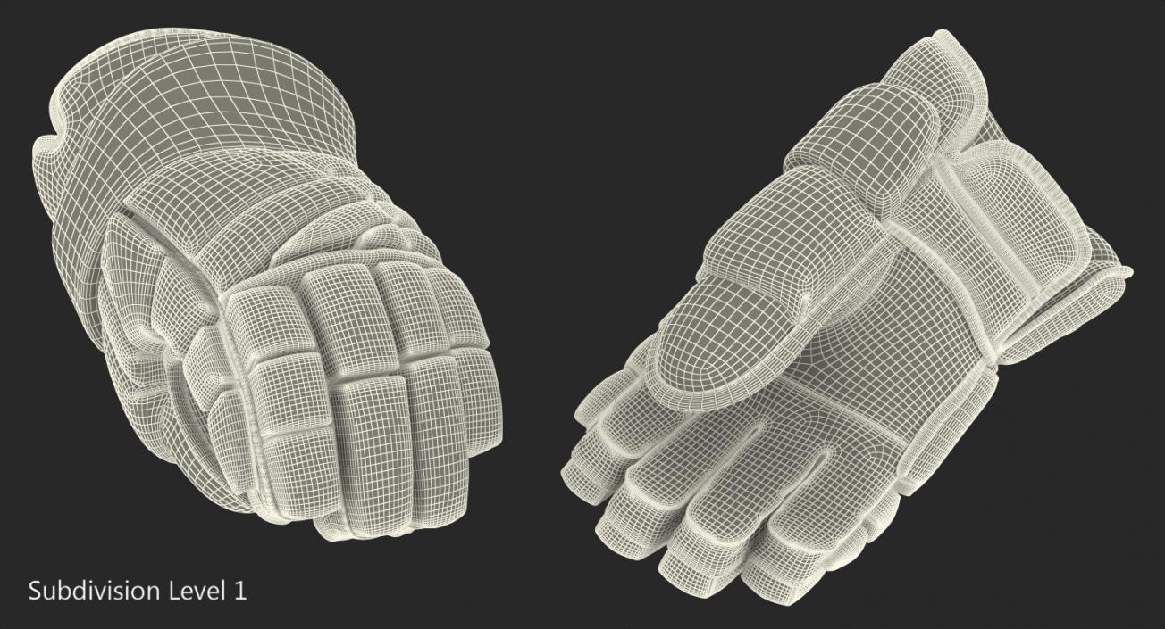 Hockey Player Gloves Rigged 3D